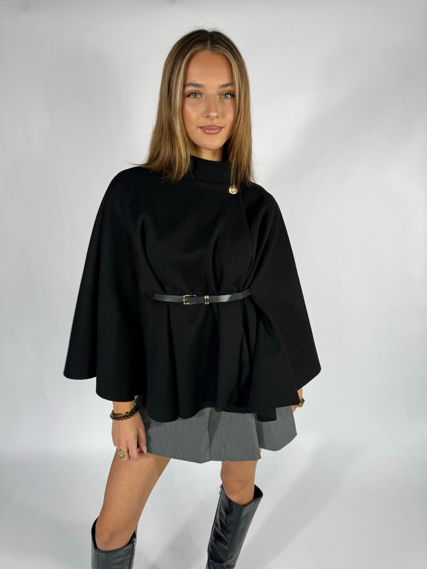 Betty | Belted Poncho