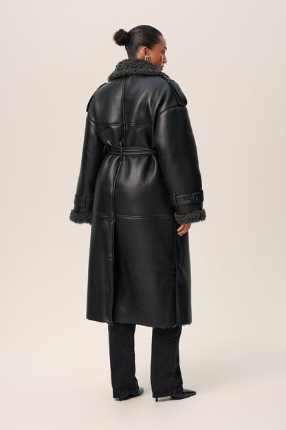 Sky | Leather Coat