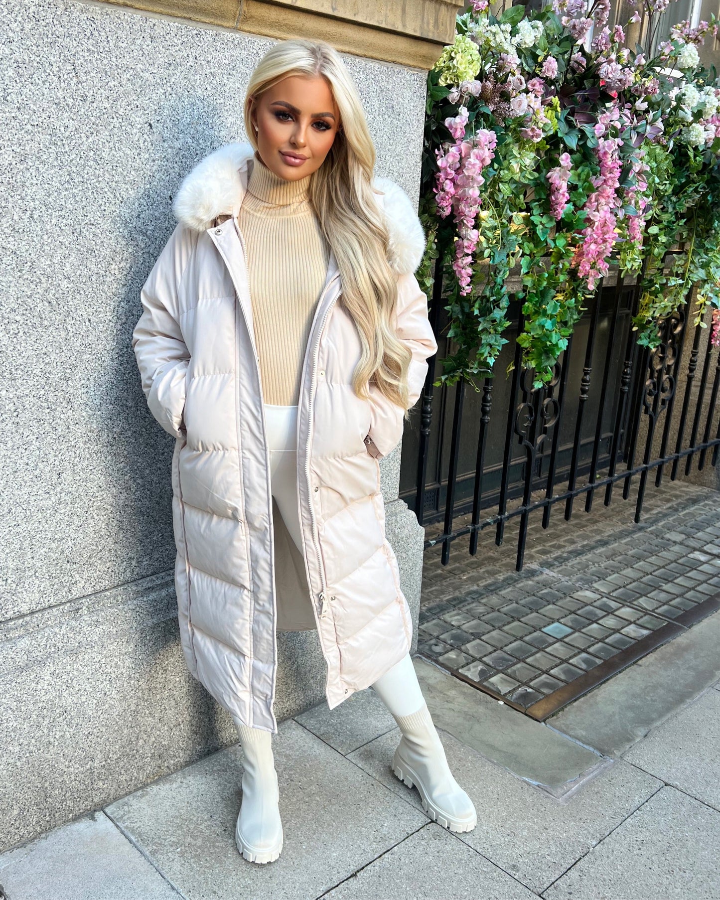 Hailie | Long Fur Hooded Coat