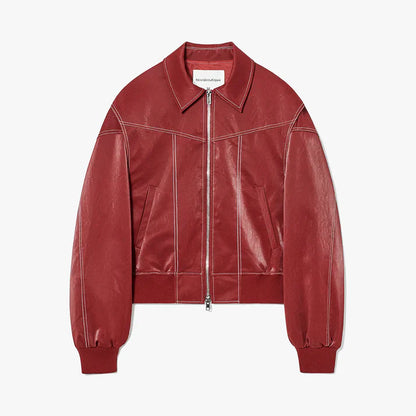 Rosie - Leather Bomber Jacket